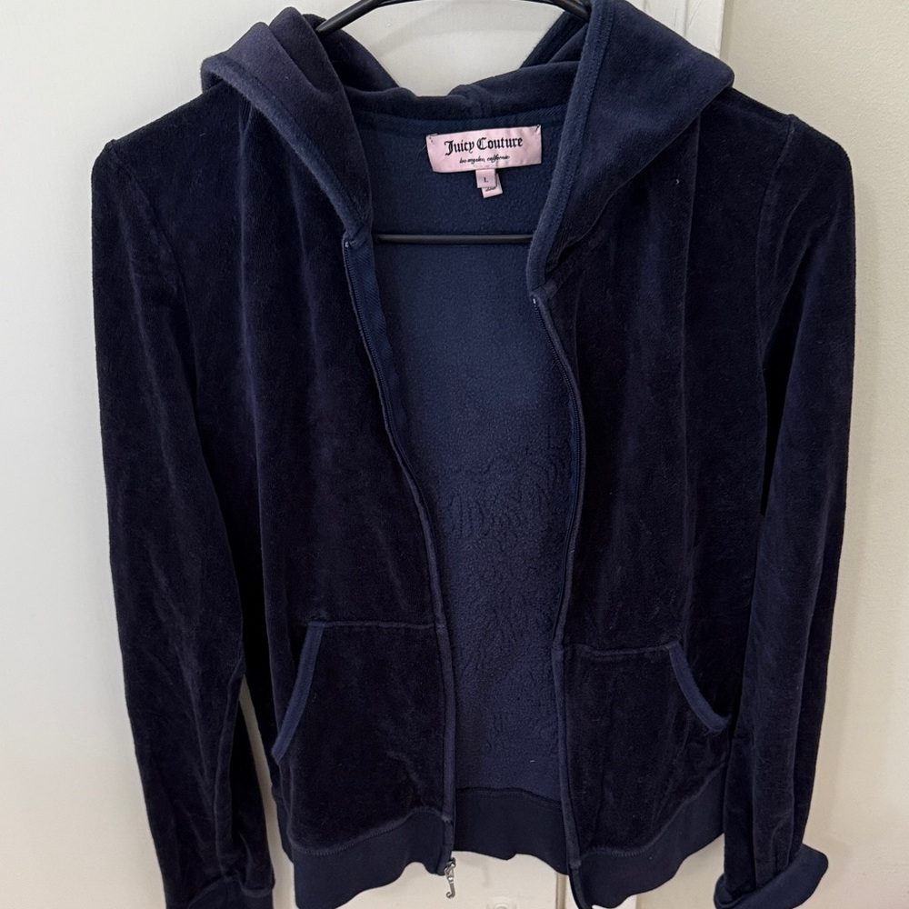 Juicy Couture Dark Blue Velour Jacket